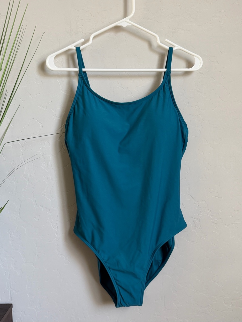 Quince One Piece Swimsuit Size L Teal Scoop Neck NWT